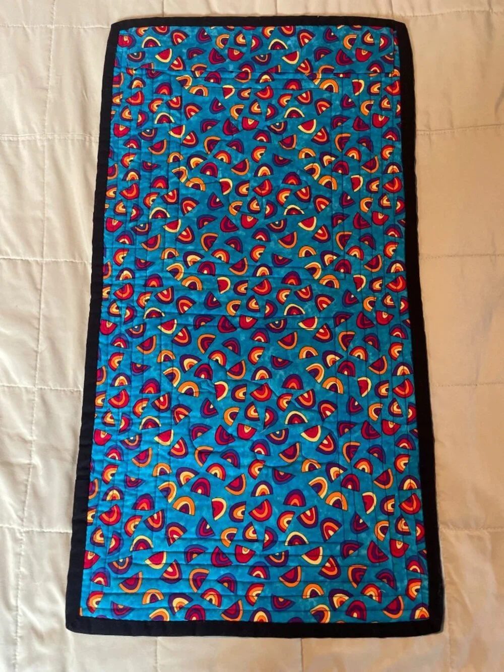Monster Truck Kids Quilted Wall Hanging Checkered Border 14.5”x26.5”